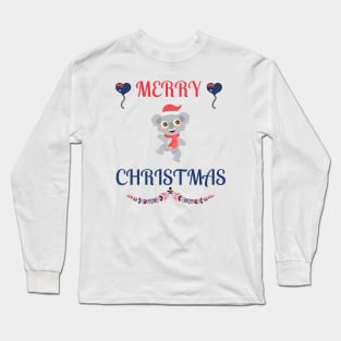 Australian Merry Christmas Koala Long Sleeve T-Shirt